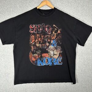 Sergio Calabasas Shaq Kobe Lakers Graphic Tee Mens XL Black Vintage Style Shirt